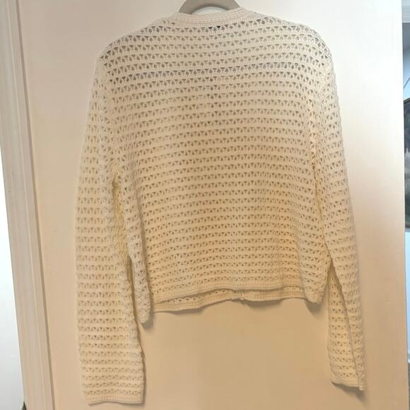 NWT Madewell Open-Stitch Crewneck Sweater In Lighthouse Size Large - Picture 7 of 7